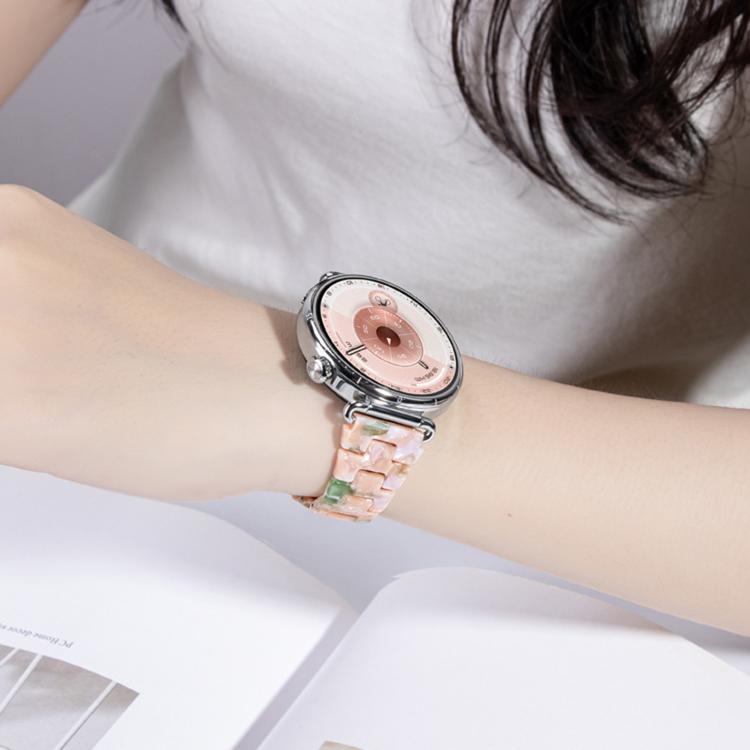 Slim Butterfly Clasp Three Beads Resin Watch Band, 18mm, 20mm, 22mm