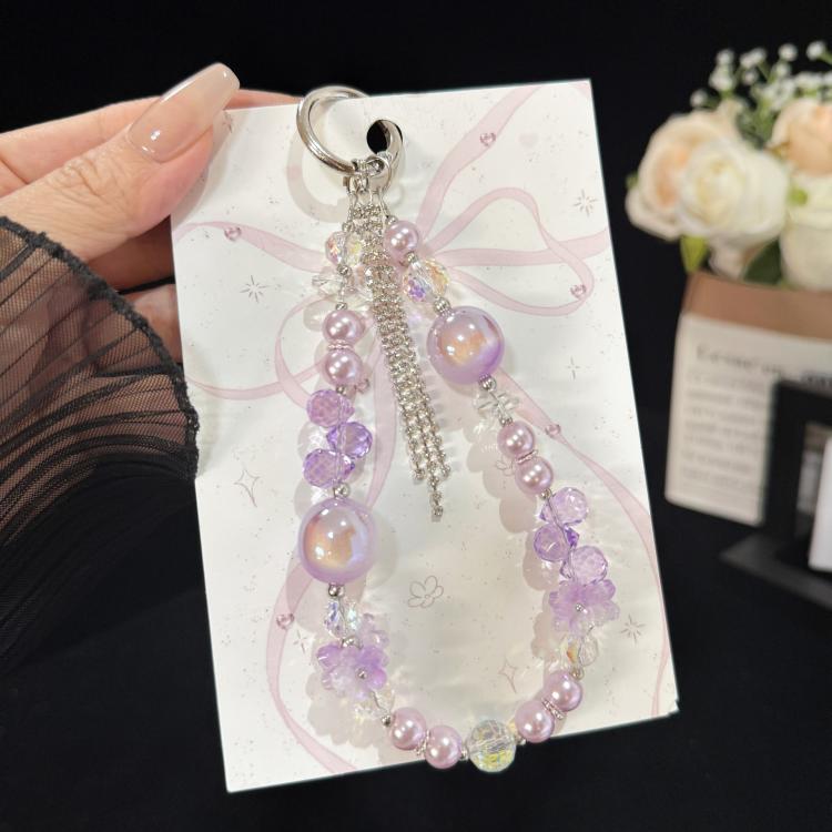 Tassel Pendant Heidi Bead Crystal Chain, Red, Purple, Blue