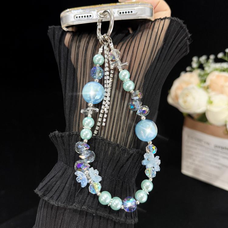 Tassel Pendant Heidi Bead Crystal Chain, Red, Purple, Blue