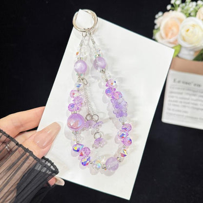 Tassel Pendant Heidi Bead Crystal Chain, Orange, Purple, Blue