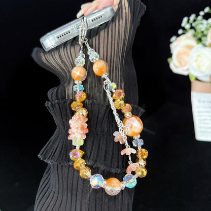 Tassel Pendant Heidi Bead Crystal Chain, Orange, Purple, Blue