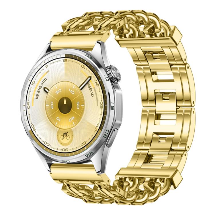 Butterfly Press Clasp Bullet Cuban Chain Link Stainless Steel Watch Band, 18mm, 22mm