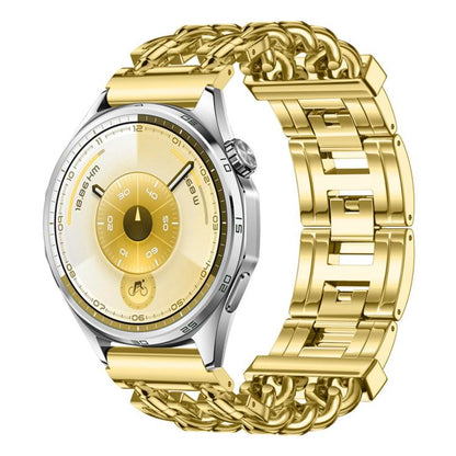 Butterfly Press Clasp Bullet Cuban Chain Link Stainless Steel Watch Band, 18mm, 22mm