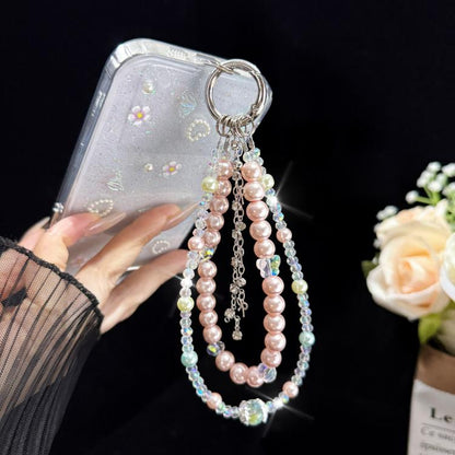 Crystal Butterfly Double-layer Phone Charm, Green, Pink, Blue