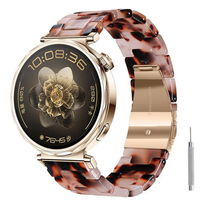 Butterfly Clasp Three Beads Resin Watch Band with Removal Tool, 18mm, 20mm, 22mm