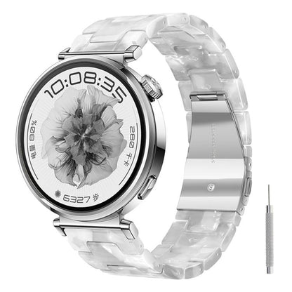 Butterfly Clasp Three Beads Resin Watch Band with Removal Tool, 18mm, 20mm, 22mm