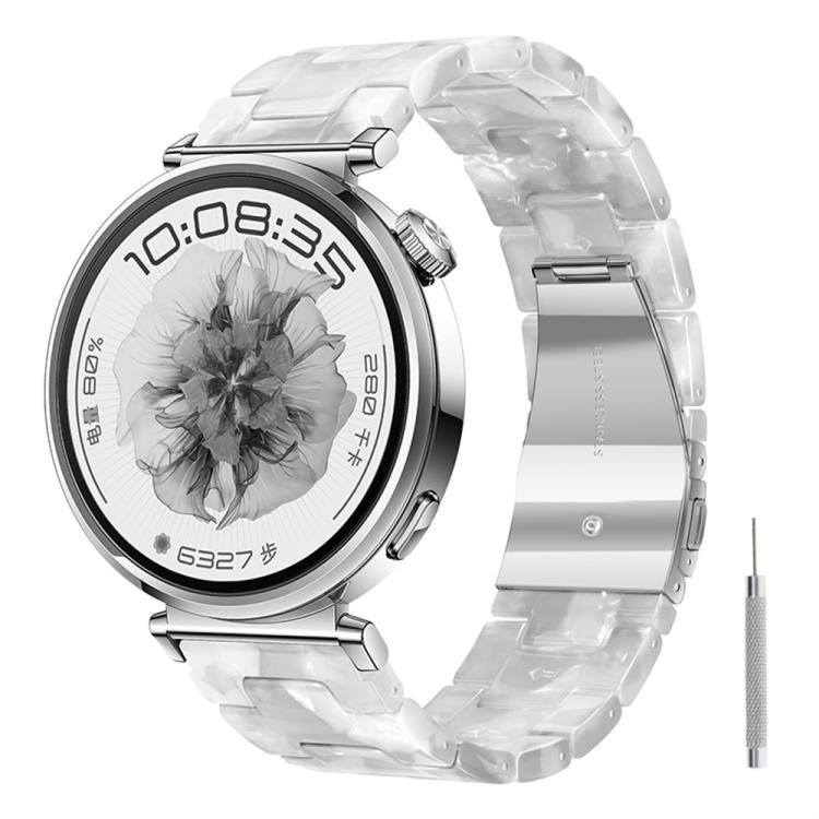 Butterfly Clasp Three Beads Resin Watch Band with Removal Tool, 18mm, 20mm, 22mm