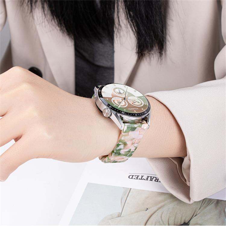 Butterfly Clasp Three Beads Resin Watch Band with Removal Tool, 18mm, 20mm, 22mm
