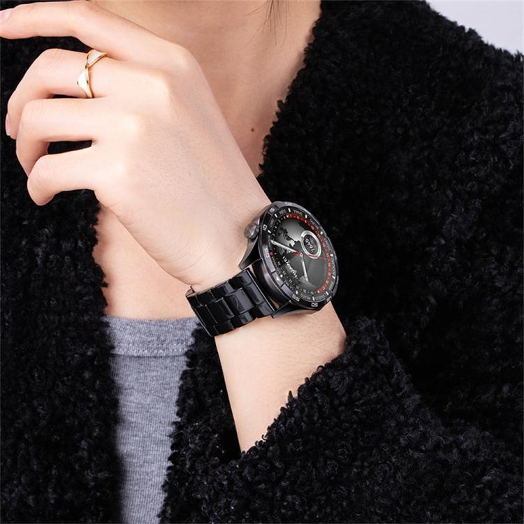 Butterfly Clasp Three Beads Resin Watch Band with Removal Tool, 18mm, 20mm, 22mm