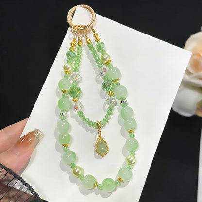 ourd Crystal Bead Double-layer Crystal Chain, Green, Blue, Pink