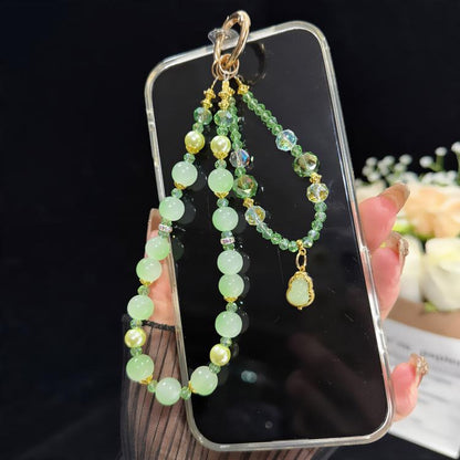 ourd Crystal Bead Double-layer Crystal Chain, Green, Blue, Pink