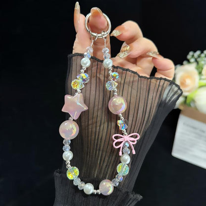 Iridescent Star Knot Crystal Chain, Blue, Purple, Pink