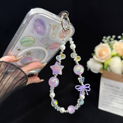 Iridescent Star Knot Crystal Chain, Blue, Purple, Pink