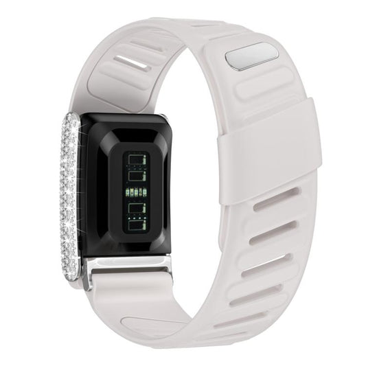 Full Diamond Style Two Color Silicone Watch Band, For WHOOP 5.0 Regular