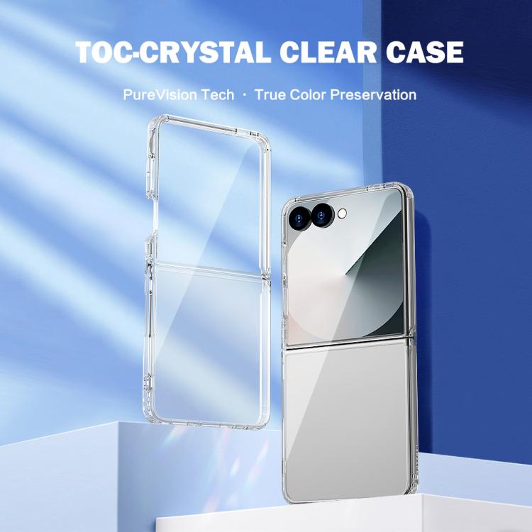 LeReach TOC Clear Series Composite Armor TPU Acrylic Hybrid Shockproof Phone Case, For Galaxy Z  Flip 8 5G