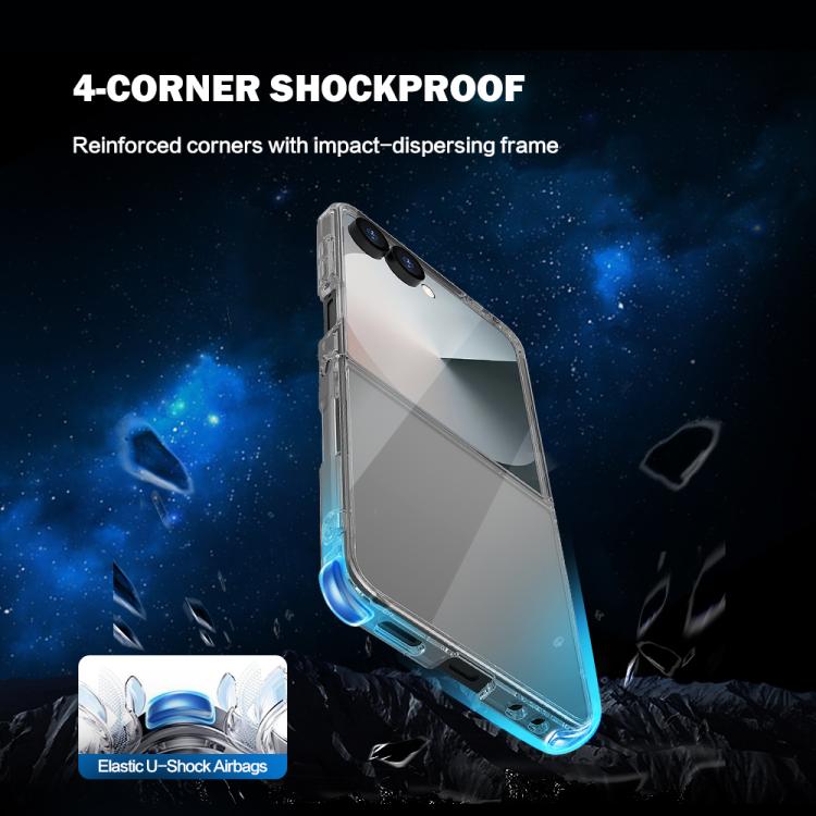 LeReach TOC Clear Series Composite Armor TPU Acrylic Hybrid Shockproof Phone Case, For Galaxy Z  Flip 8 5G