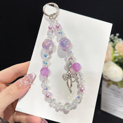 Iridescent Bow Crystal Chain, Purple, Pink, Blue, White