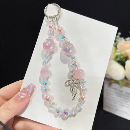Iridescent Bow Crystal Chain, Purple, Pink, Blue, White