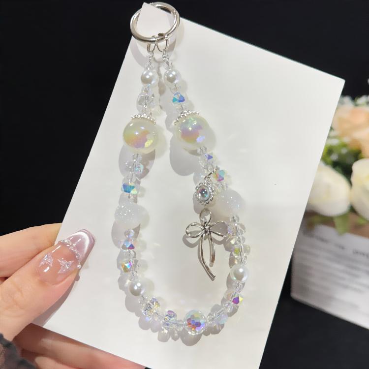 Iridescent Bow Crystal Chain, Purple, Pink, Blue, White