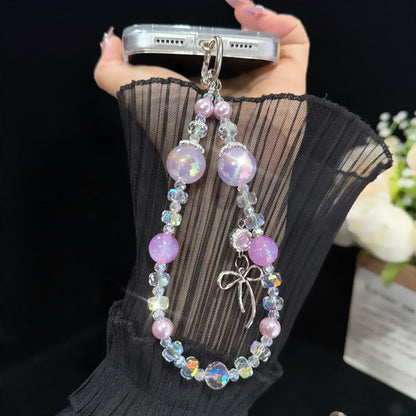 Iridescent Bow Crystal Chain, Purple, Pink, Blue, White