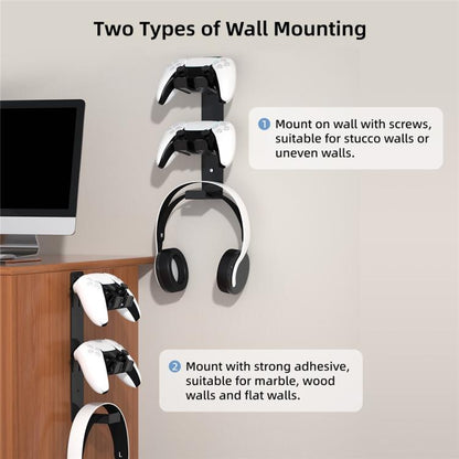 For PS4 / PS5 / XBOX Game Controller Headphone Wall Mount Stand