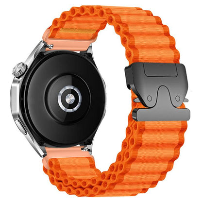 Parachute Buckle Off Road Wide Ribbed Nylon Watch Band, 22mm, 20mm, 18mm