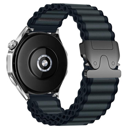 Parachute Buckle Off Road Wide Ribbed Nylon Watch Band, 22mm, 20mm, 18mm