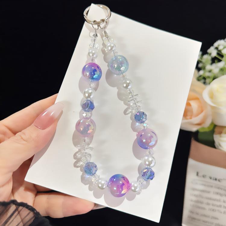 Iridescent Soft Bead Crystal Chain, Purple, Pink, Iridescent, Green
