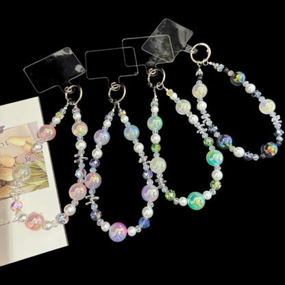 Iridescent Soft Bead Crystal Chain, Purple, Pink, Iridescent, Green