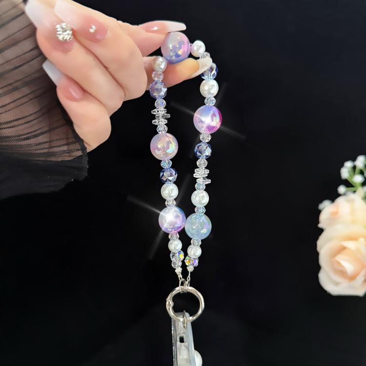 Iridescent Soft Bead Crystal Chain, Purple, Pink, Iridescent, Green