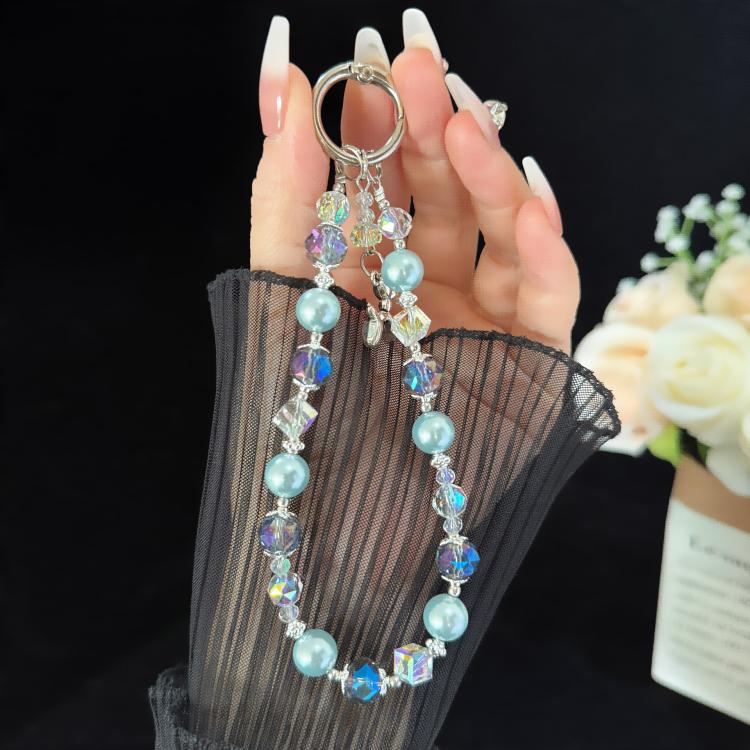 Balloon Dog Crystal Bead Phone Charm, Purple, Pink, Blue