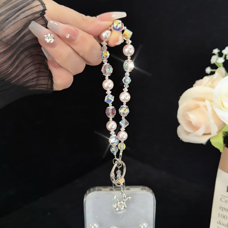 Balloon Dog Crystal Bead Phone Charm, Purple, Pink, Blue
