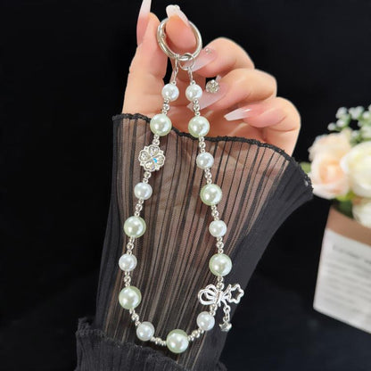 Star & Butterfly Four-Leaf Clover Beaded Crystal Chain, Green, Grey, White, Purple