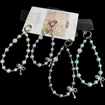 Star & Butterfly Four-Leaf Clover Beaded Crystal Chain, Green, Grey, White, Purple