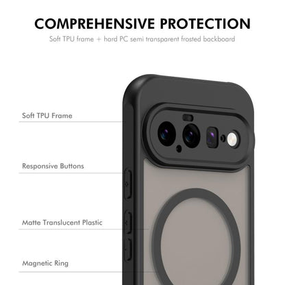 ENKAY Hat-Prince MagSafe Matte Translucent Shockproof Phone Case with 0.18mm High Aluminum-silicon Glass Film, For Google Pixel 11 Pro XL, For Google Pixel 11, For Google Pixel 11 Pro