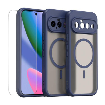 ENKAY Hat-Prince MagSafe Matte Translucent Shockproof Phone Case with 0.18mm High Aluminum-silicon Glass Film, For Google Pixel 11 Pro XL, For Google Pixel 11, For Google Pixel 11 Pro