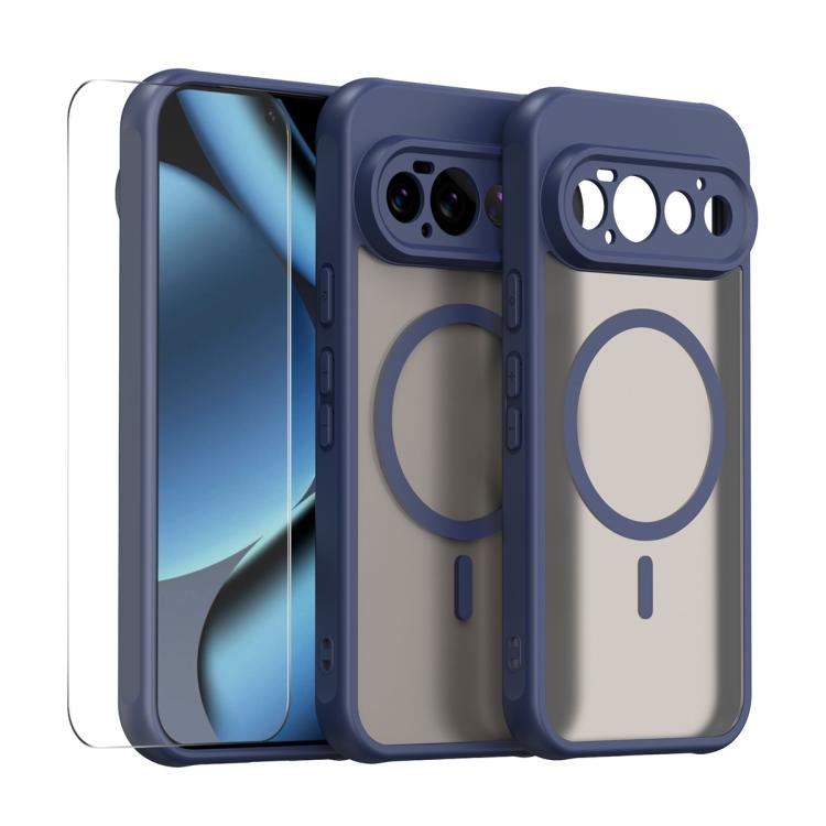 ENKAY Hat-Prince MagSafe Matte Translucent Shockproof Phone Case with 0.18mm High Aluminum-silicon Glass Film, For Google Pixel 11 Pro XL, For Google Pixel 11, For Google Pixel 11 Pro