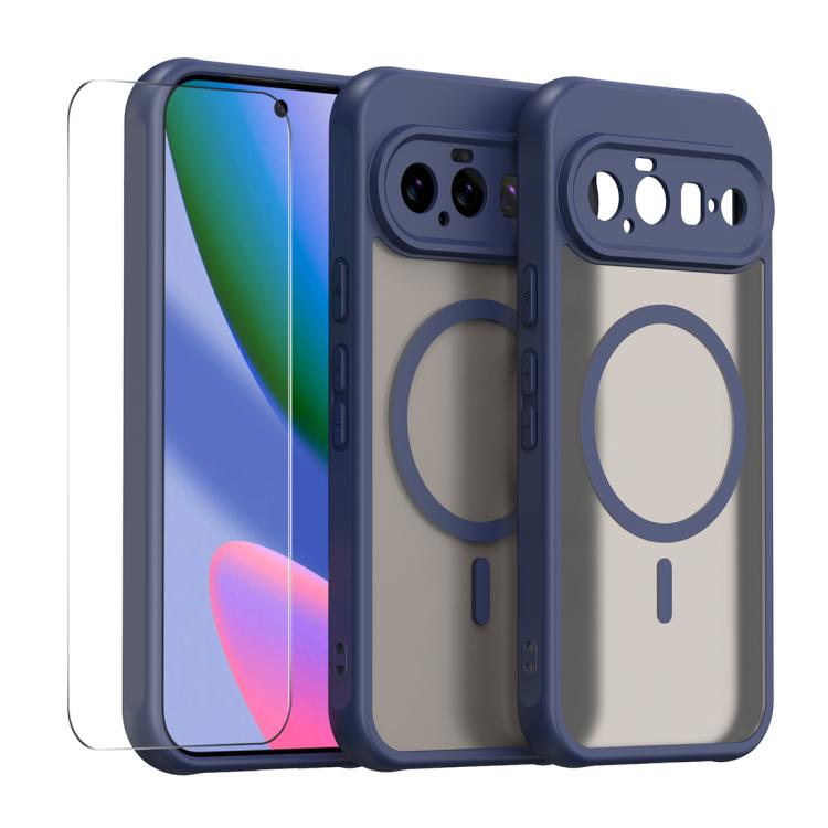 ENKAY Hat-Prince MagSafe Matte Translucent Shockproof Phone Case with 0.18mm High Aluminum-silicon Glass Film, For Google Pixel 11 Pro XL, For Google Pixel 11, For Google Pixel 11 Pro