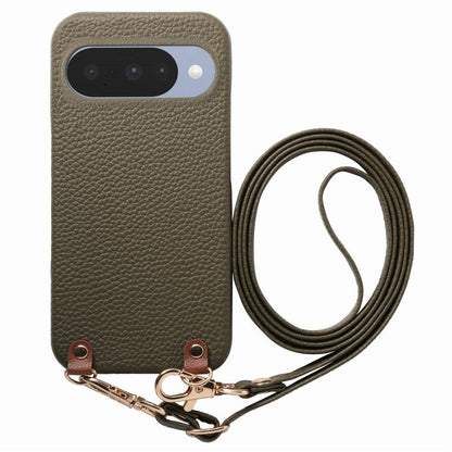 Metal Buckle Crossbody Lanyard Litchi Texture PU Back Phone Case, For Google Pixel 10a, For Google Pixel 10 Pro