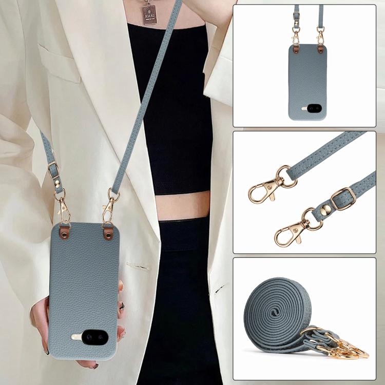 Metal Buckle Crossbody Lanyard Litchi Texture PU Back Phone Case, For Google Pixel 10a, For Google Pixel 10 Pro