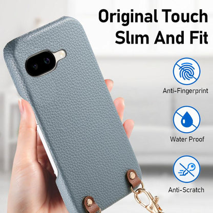 Metal Buckle Crossbody Lanyard Litchi Texture PU Back Phone Case, For Google Pixel 10a, For Google Pixel 10 Pro