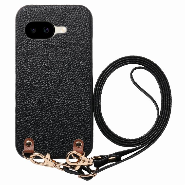 Metal Buckle Crossbody Lanyard Litchi Texture PU Back Phone Case, For Google Pixel 10a, For Google Pixel 10 Pro