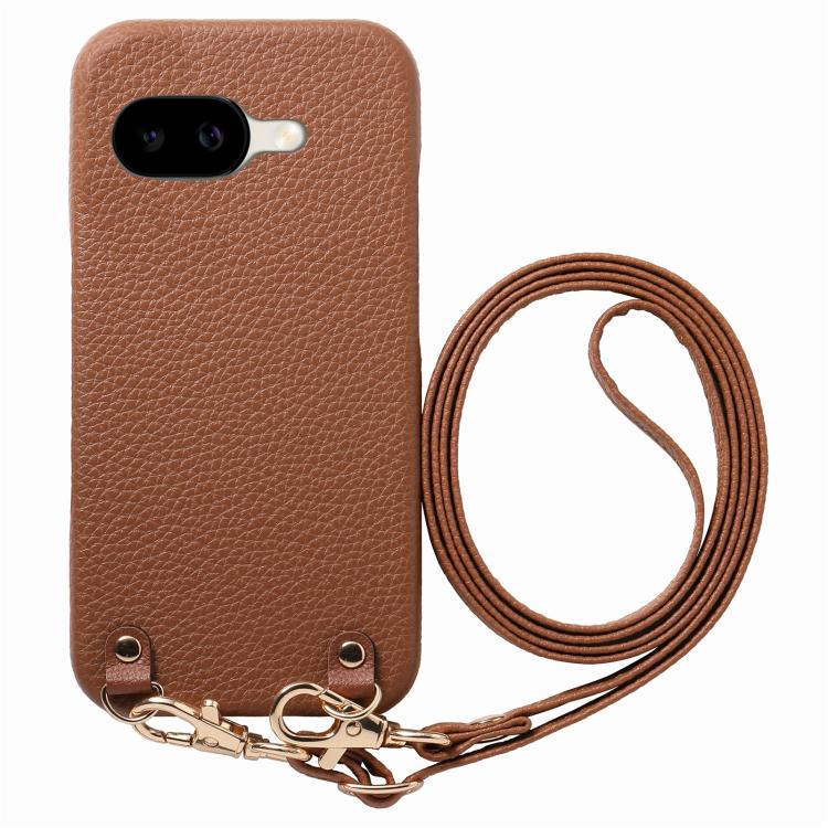 Metal Buckle Crossbody Lanyard Litchi Texture PU Back Phone Case, For Google Pixel 10a, For Google Pixel 10 Pro