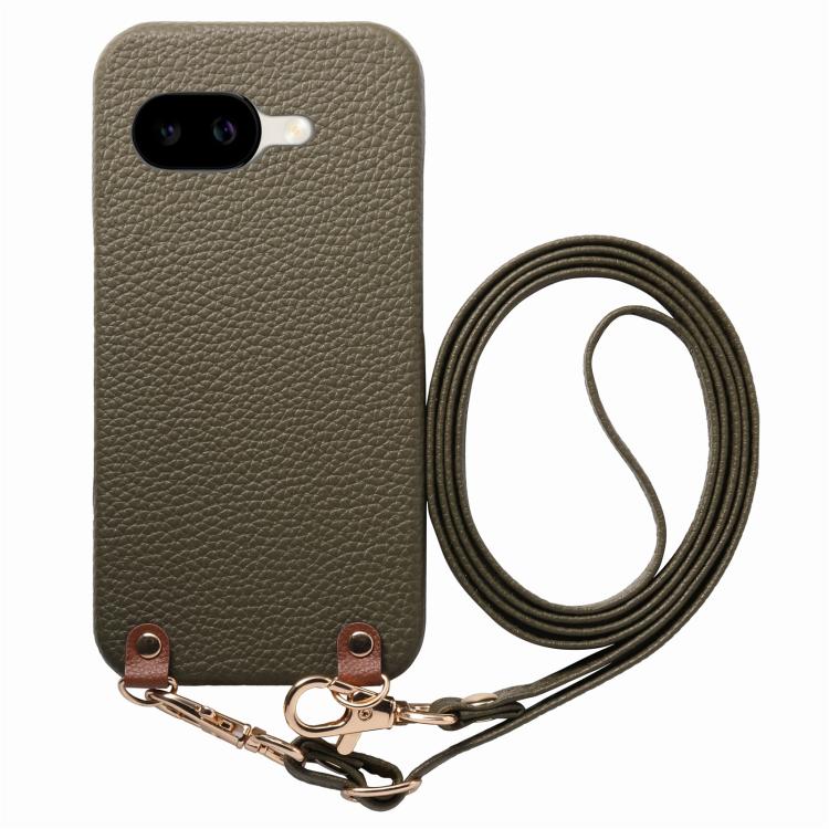 Metal Buckle Crossbody Lanyard Litchi Texture PU Back Phone Case, For Google Pixel 10a, For Google Pixel 10 Pro