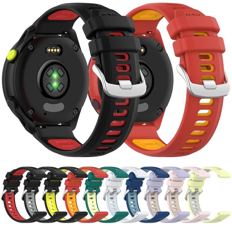 Two Color Silicone Sports Quick Release Watch Band, 22mm, 20mm