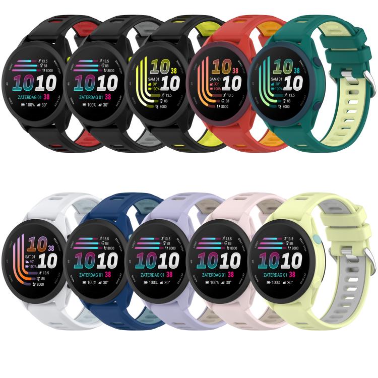 Two Color Silicone Sports Quick Release Watch Band, 22mm, 20mm