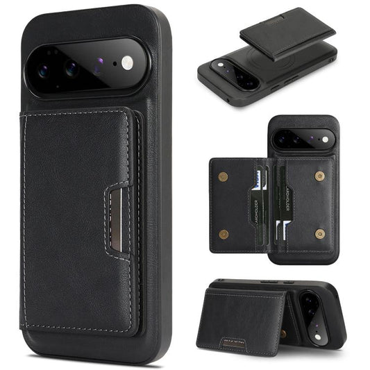 Kalebol Strong MagSafe Magnetic Two-Fold Card Bag Leather Phone Case, For Google Pixel 11 Pro XL, For Google Pixel 11, For Google Pixel 11 Pro