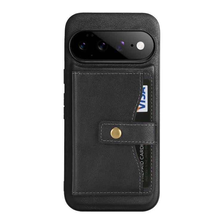 Kalebol Magnetic Button Card Bag MagSafe Ring Leather Phone Case, For Google Pixel 11 Pro XL, For Google Pixel 11, For Google Pixel 11 Pro