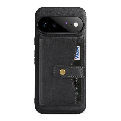 Kalebol Magnetic Button Card Bag MagSafe Ring Leather Phone Case, For Google Pixel 11 Pro XL, For Google Pixel 11, For Google Pixel 11 Pro