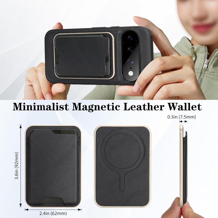Kalebol Slim MagSafe Ring Magnetic Card Bag Leather Phone Case, For Google Pixel 11 Pro XL, For Google Pixel 11, For Google Pixel 11 Pro